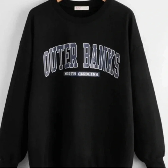 OUTER BANKS NEW WOMENS MENS BLACK TOP SHIRT FALL TOPS WINTER SUMMER SIZE S - Picture 1 of 4